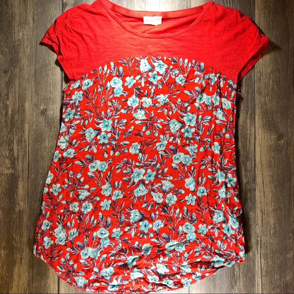 Anthropologie Meadow Rue Jewel Neck Top